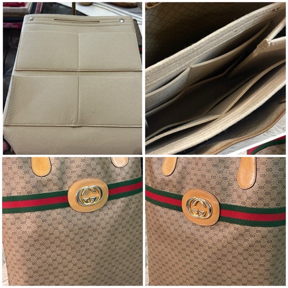 🔥🔥 Authentic Gucci Web Sherry Line Monogram Micro GG Large Leather Tote Bag 🔥🔥 - Picture 16 of 16